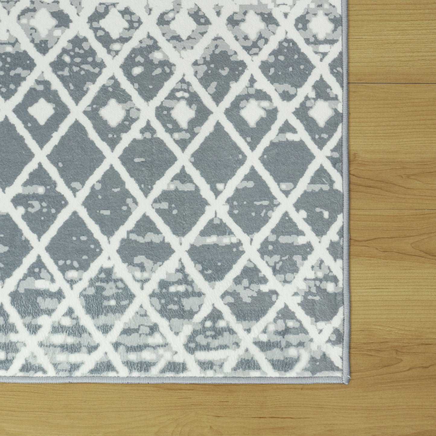 Elegant Ivory Trellis - Machine Washable Area Rug