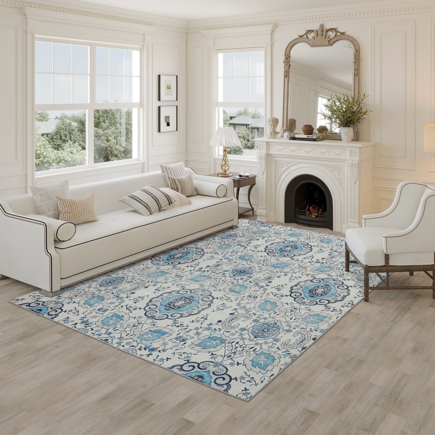 Royal Bloom - Machine Washable Area Rug