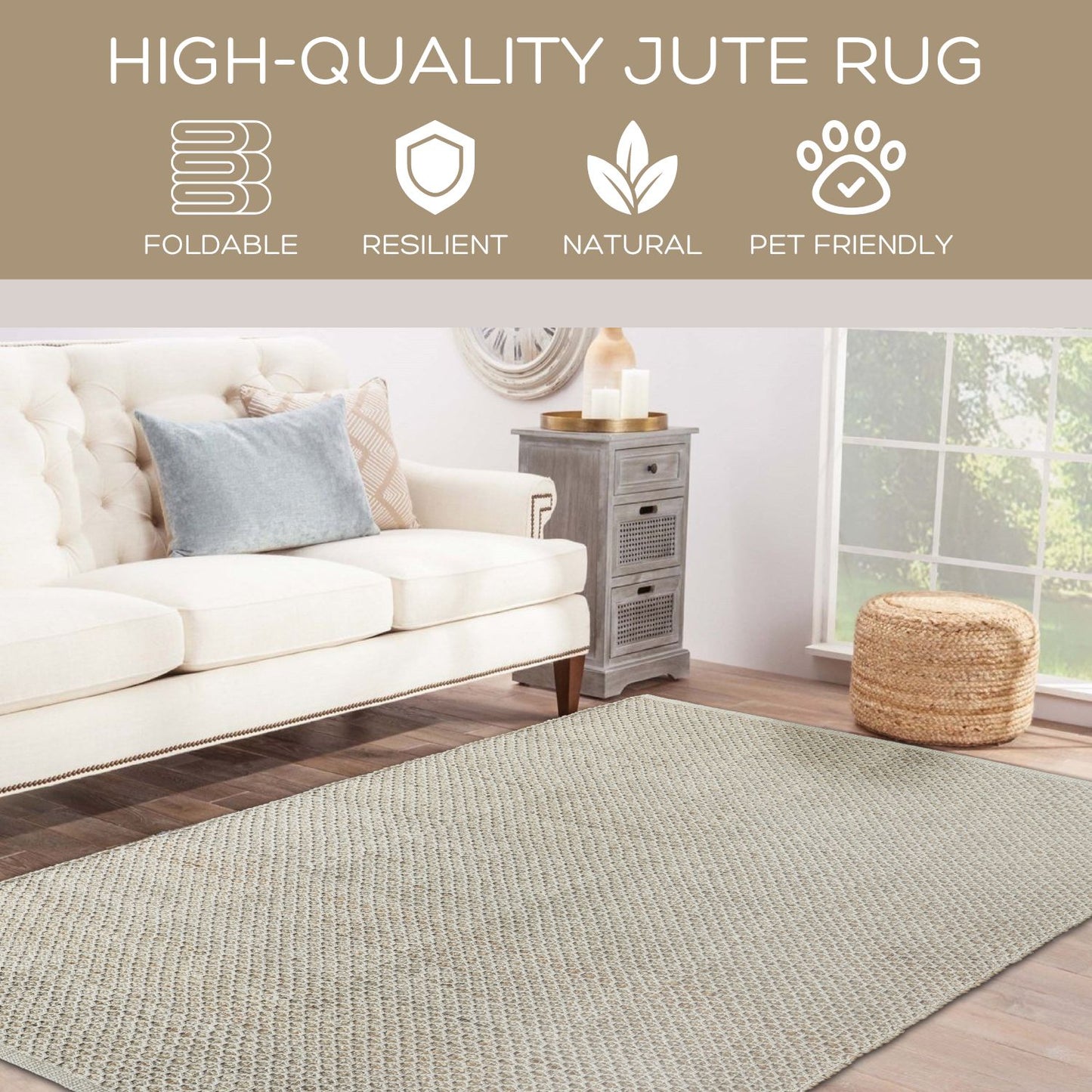 Honeycomb Haven - Jute Rug