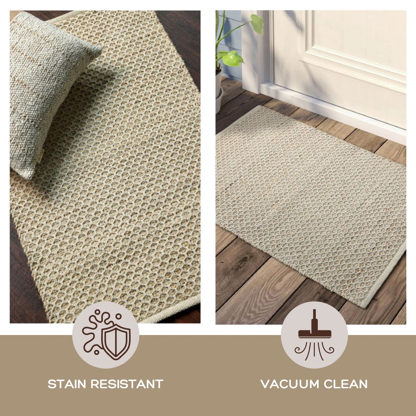 Honeycomb Haven - Jute Rug