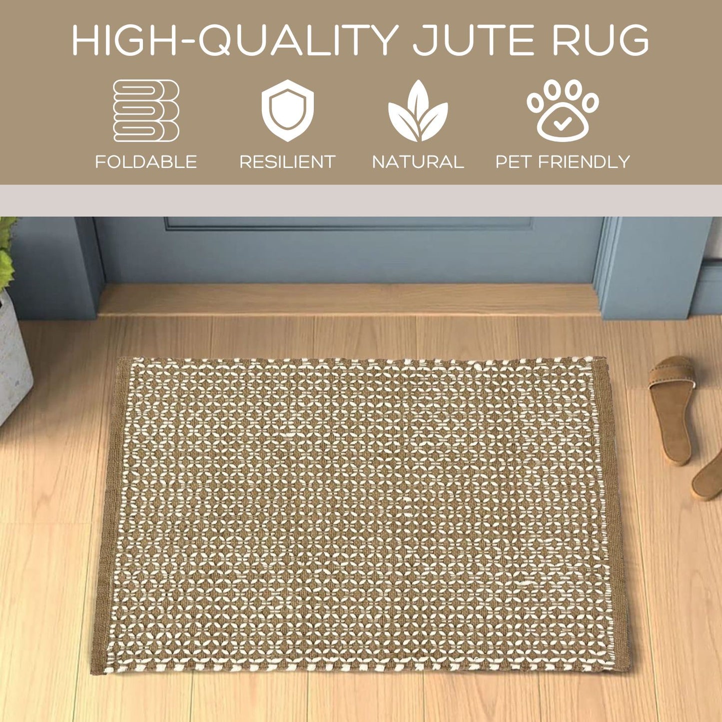 Rustic Weave - Hand-Braided Jute Rug Farmhouse & Boho Aesthetic