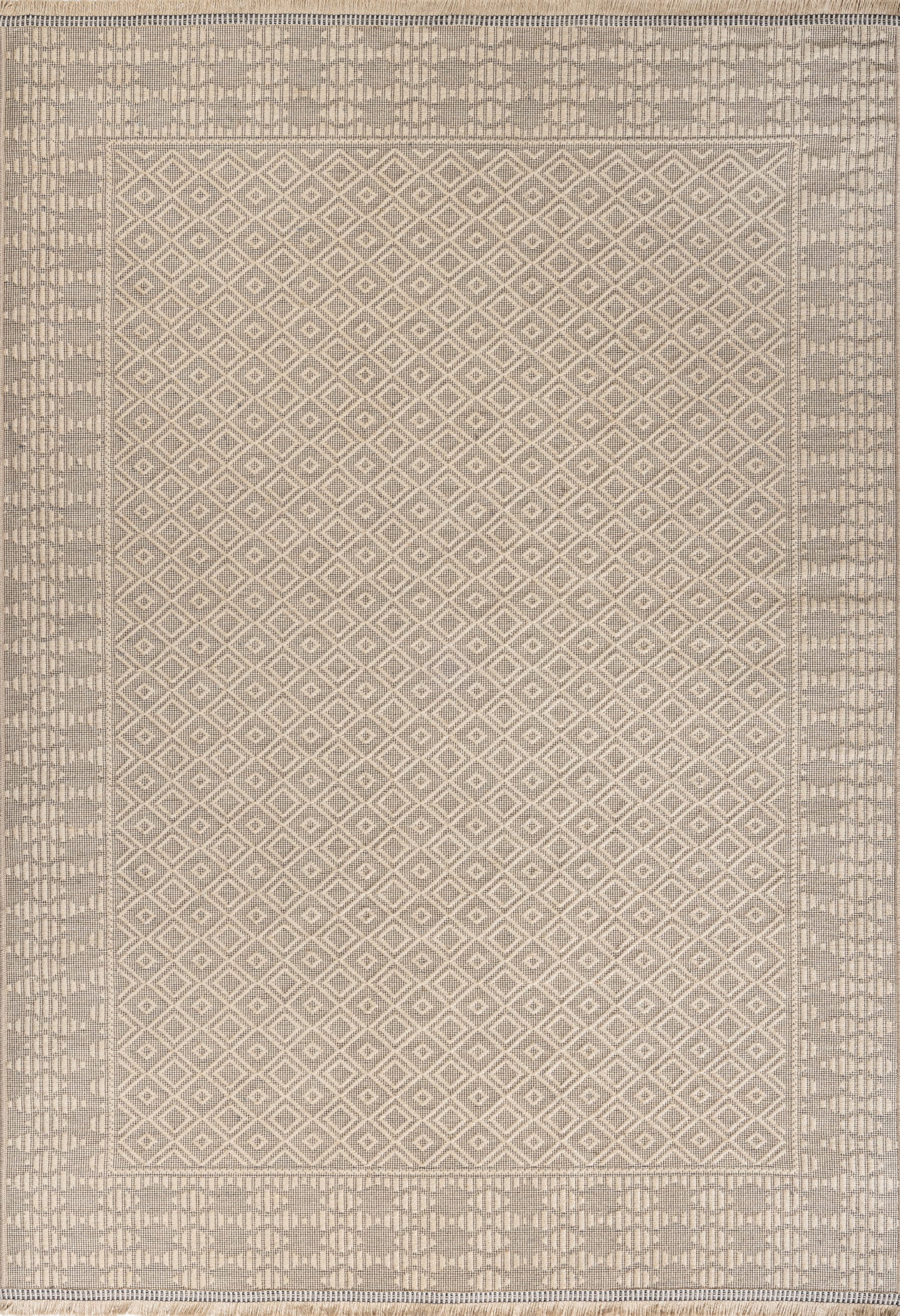 Coastal Diamond - Machine Washable Jute Rug