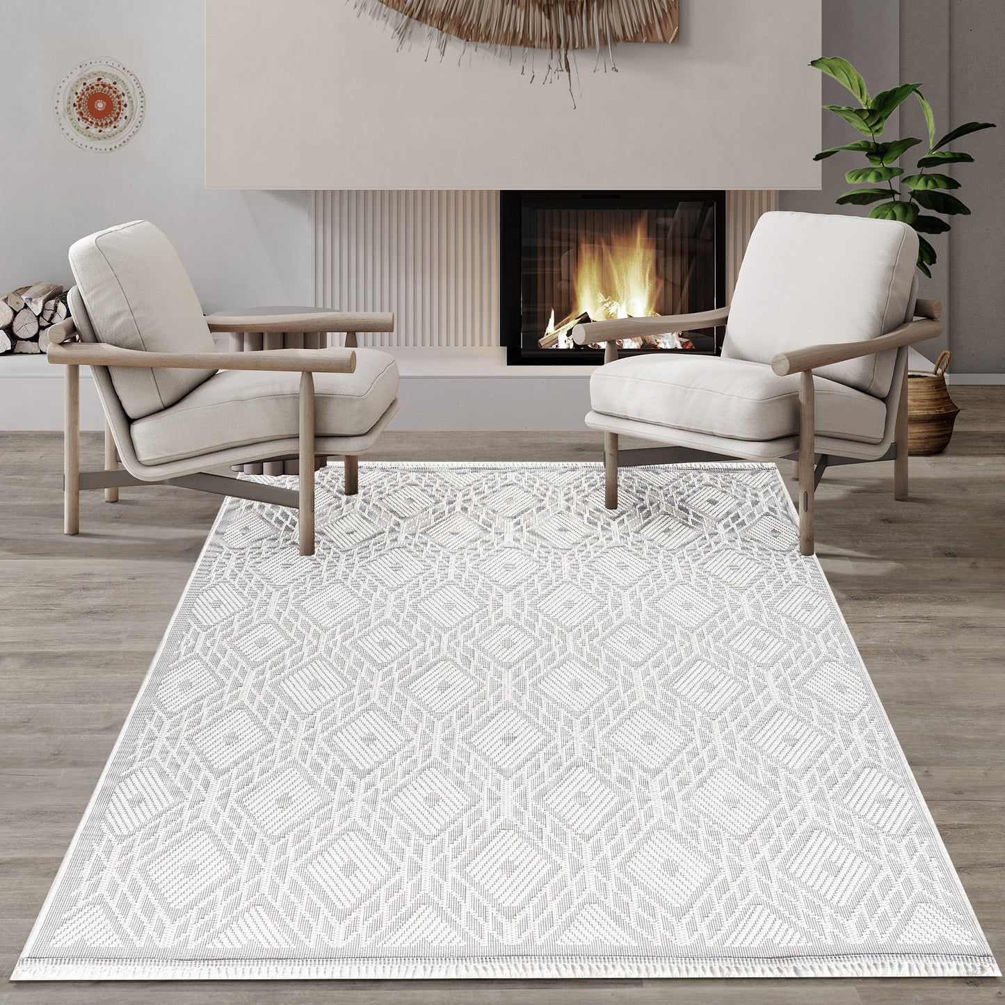 Arctic Glacier Woven - Machine Washable Area Rug