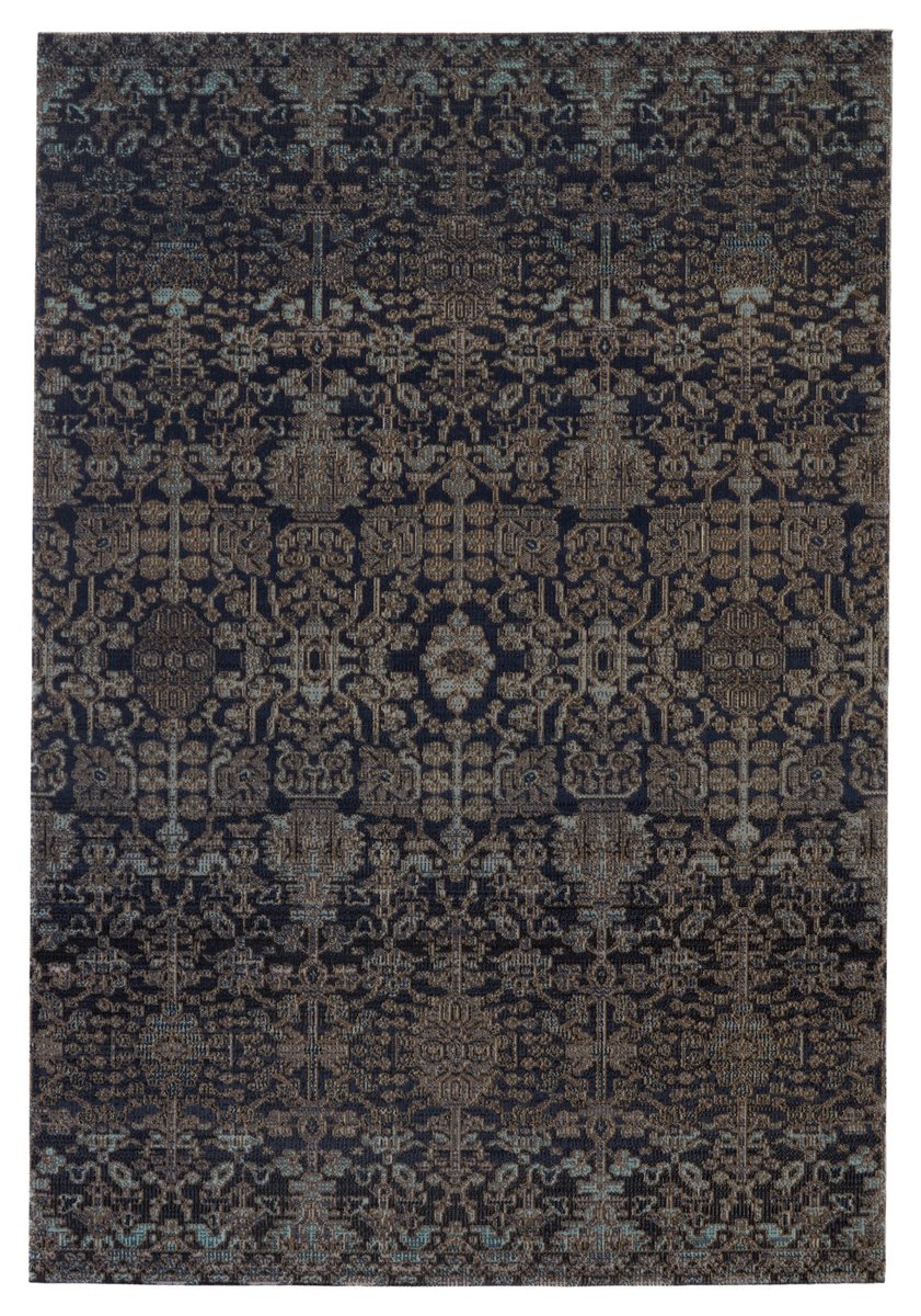 Bespoke Weave Indoor/Outdoor Blue/Gray Runner Rug