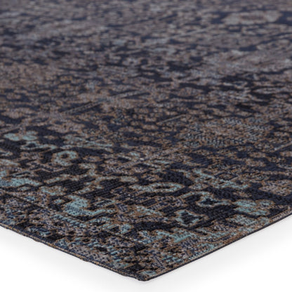 Bespoke Weave Indoor/Outdoor Blue/Gray Runner Rug