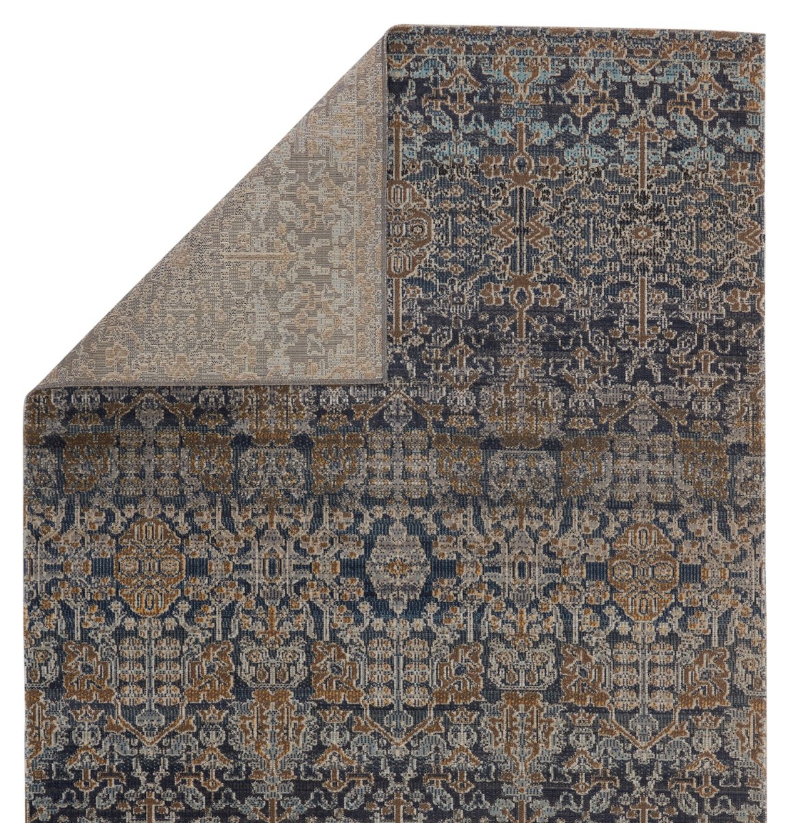 Regal Weave Indoor/Outdoor Blue/Gray Runner Rug