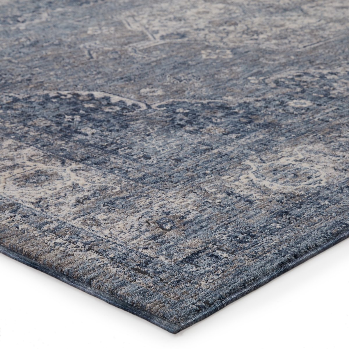 Midnight Elegance Indoor/Outdoor Dark Blue/Gray Runner Rug