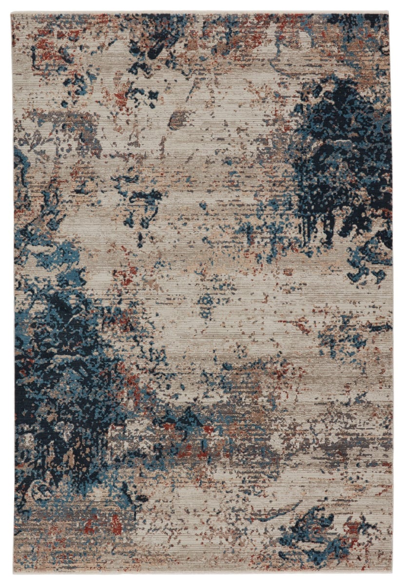 Sepia Heights Indoor/Outdoor Blue/Gray Runner Rug