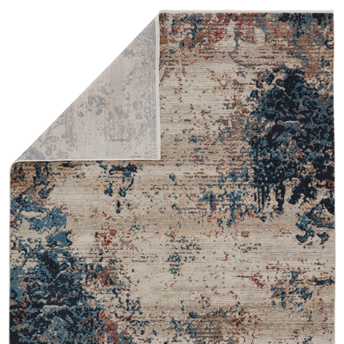 Sepia Heights Indoor/Outdoor Blue/Gray Runner Rug