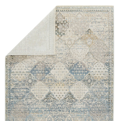 Dazzling Dunes Indoor/Outdoor Blue/Beige Runner Rug