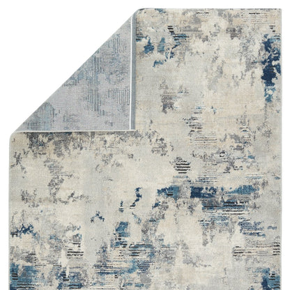 Royal Waves Indoor/Outdoor Gray/Beige Runner Rug