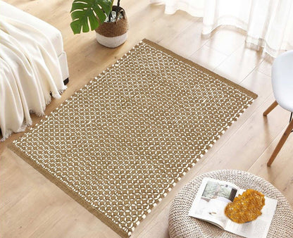 Rustic Weave - Hand-Braided Jute Rug Farmhouse & Boho Aesthetic