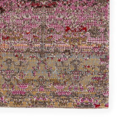 Garden Serenity Indoor/Outdoor Trellis Multicolor/Pink Area Rug