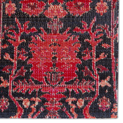 Tranquility Radiance Indoor/ Outdoor Trellis Magenta Red/ Blue Area Rug