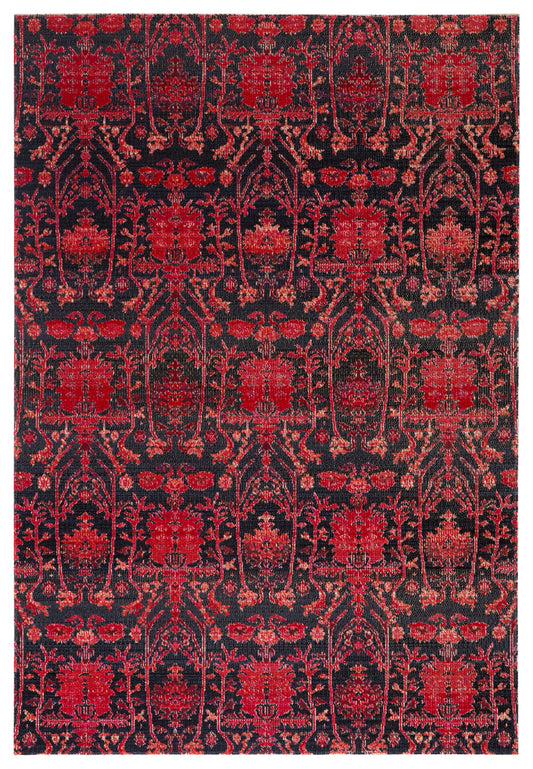 Tranquility Radiance Indoor/ Outdoor Trellis Magenta Red/ Blue Area Rug