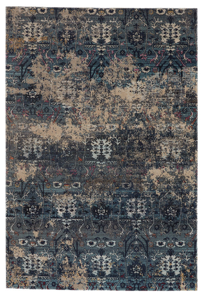 Tranquility Radiance Indoor/ Outdoor Trellis Blue/ Beige Area Rug