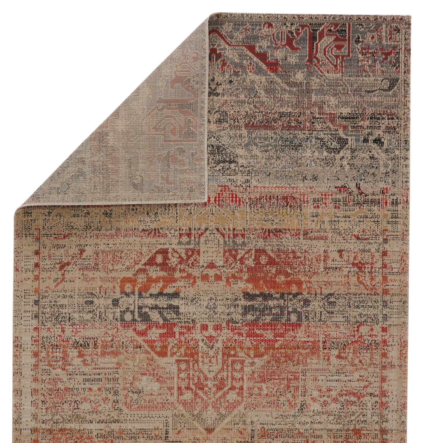 Mystic Seraphina Indoor/ Outdoor Medallion Multicolor/ Beige Area Rug