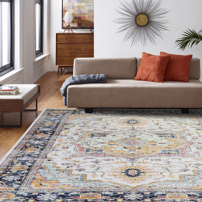 Celestial Spice Oriental - Machine Washable Area Rug