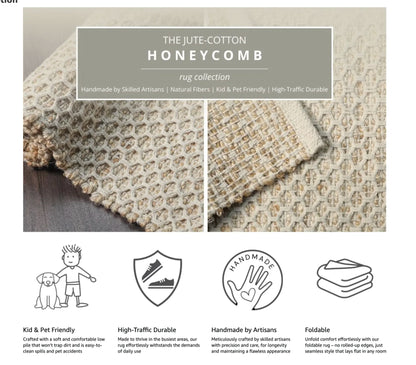 Honeycomb Haven - Jute Rug