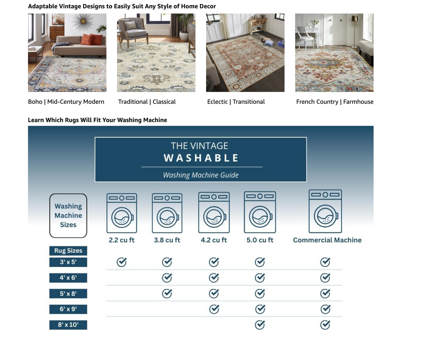 Celestial Spice Oriental - Machine Washable Area Rug