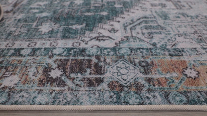 Teal Majesty - Machine Washable Area Rug