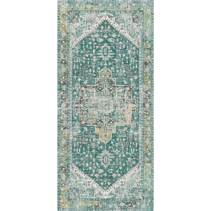 Teal Majesty - Machine Washable Area Rug