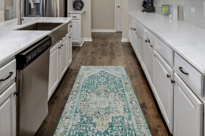 Teal Majesty - Machine Washable Area Rug