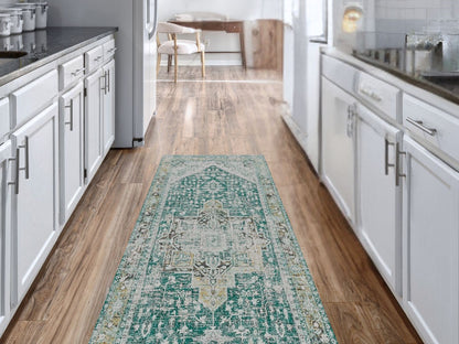 Teal Majesty - Machine Washable Area Rug